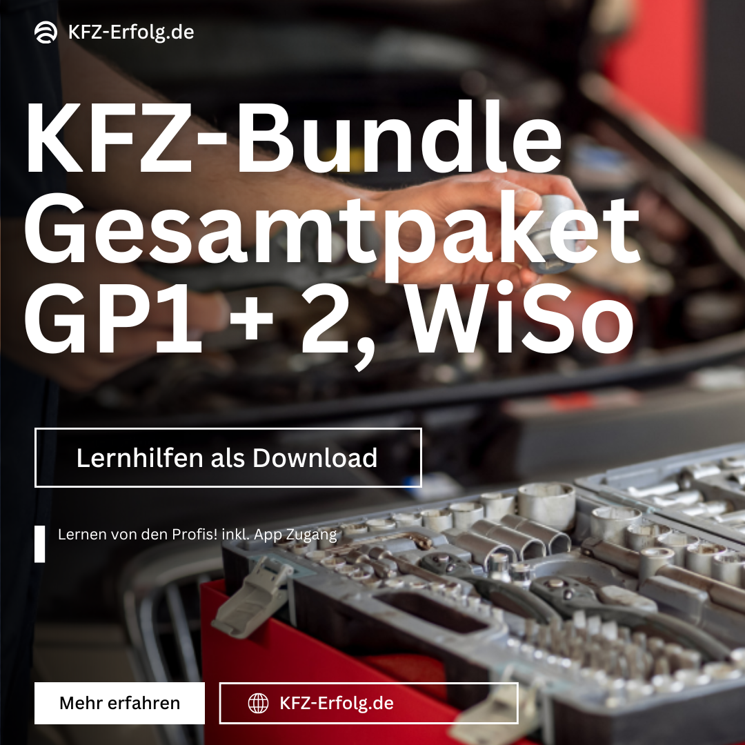 KFZ Gesellenprüfung Bundle: GP1 + GP2 + WiSo – Das Komplettpaket🚗📲